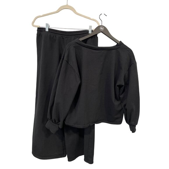 G By Giuliana So Soft French Terry 2 Piece Top and Pant Set Size Large Comfort - Picture 3 of 7